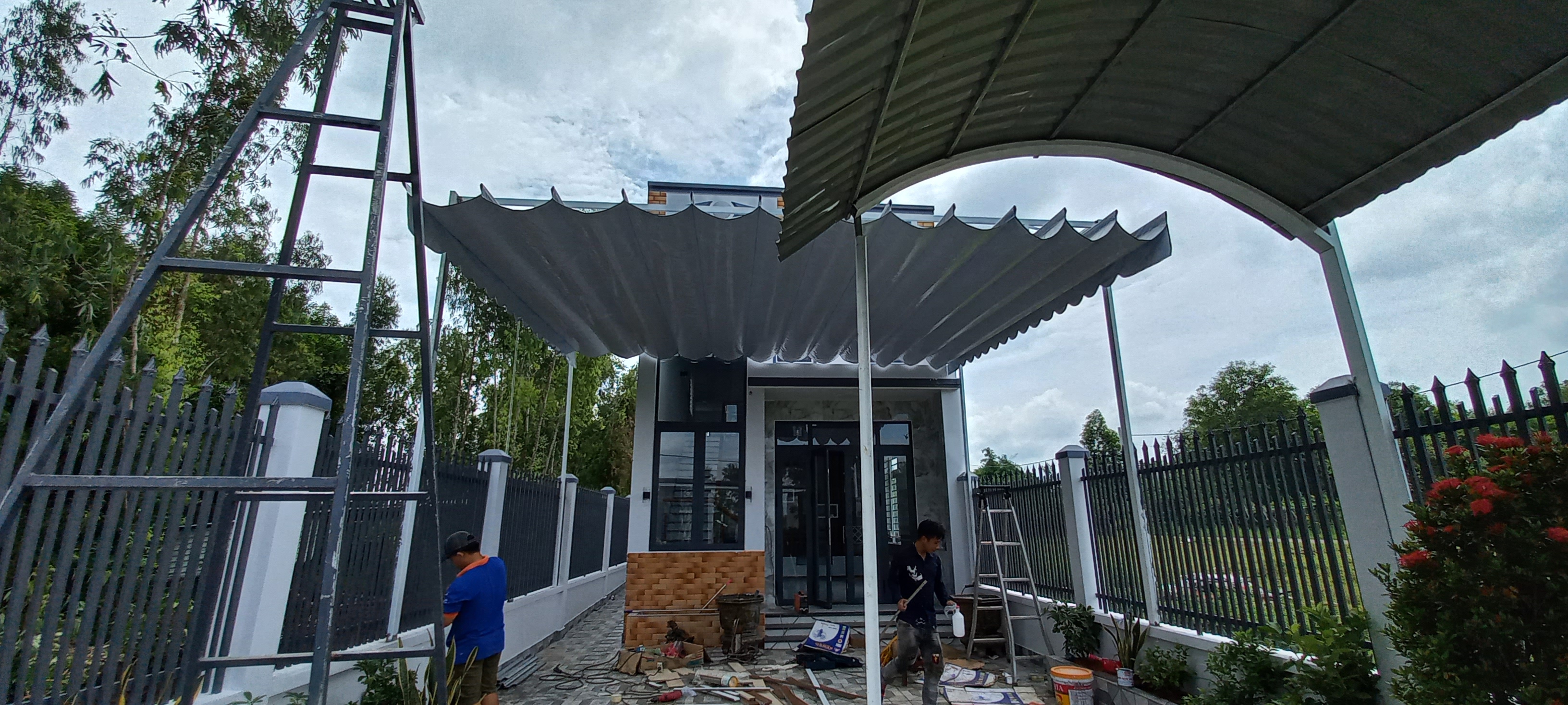 Thi công mái che di động Long An trọn gói giá rẻ
