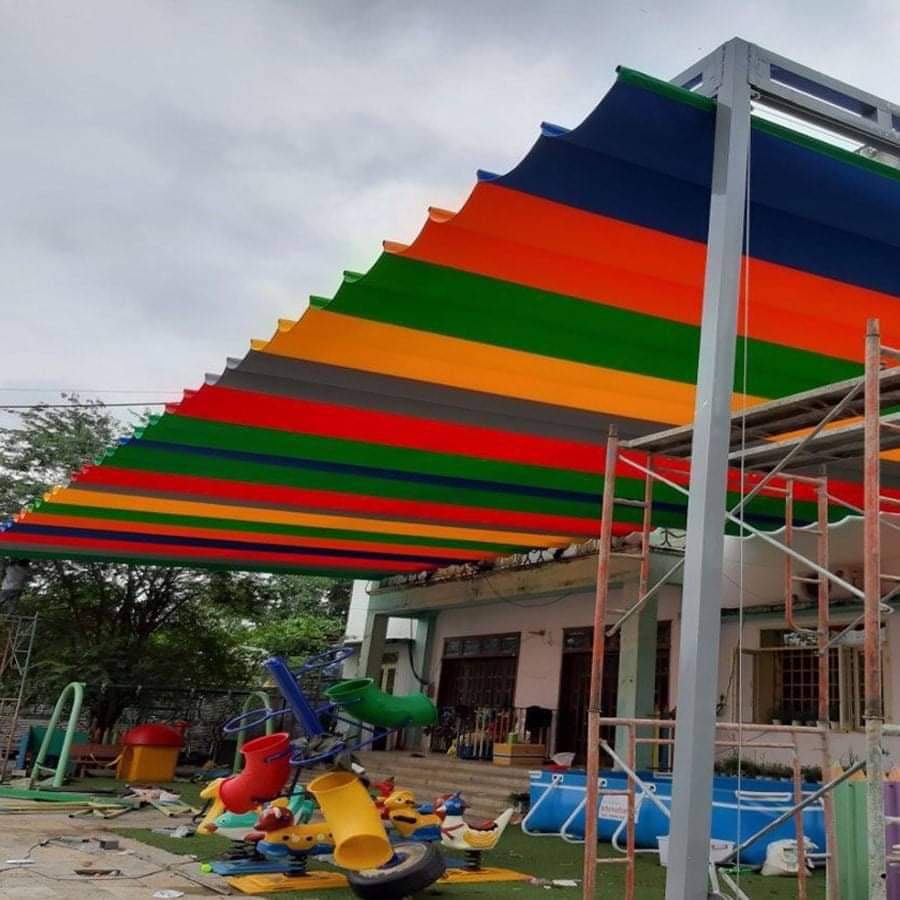 Thi công mái che di động Long An trọn gói giá rẻ