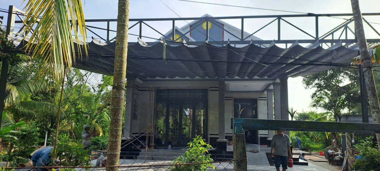 Mái bạt xếp giá trọn gói Bình Tân