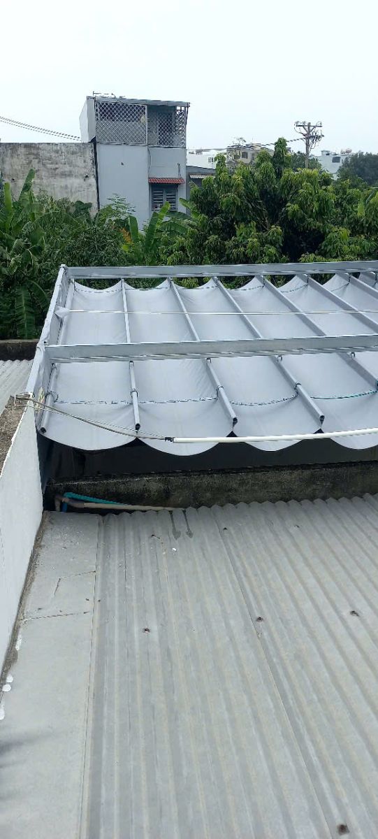 Mái xếp che sân sau nhà