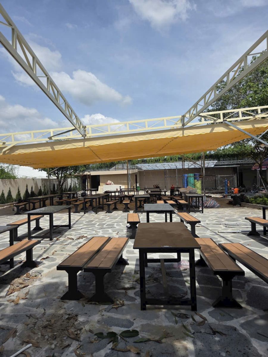 Mái bạt xếp chất lượng giá rẻ Long An