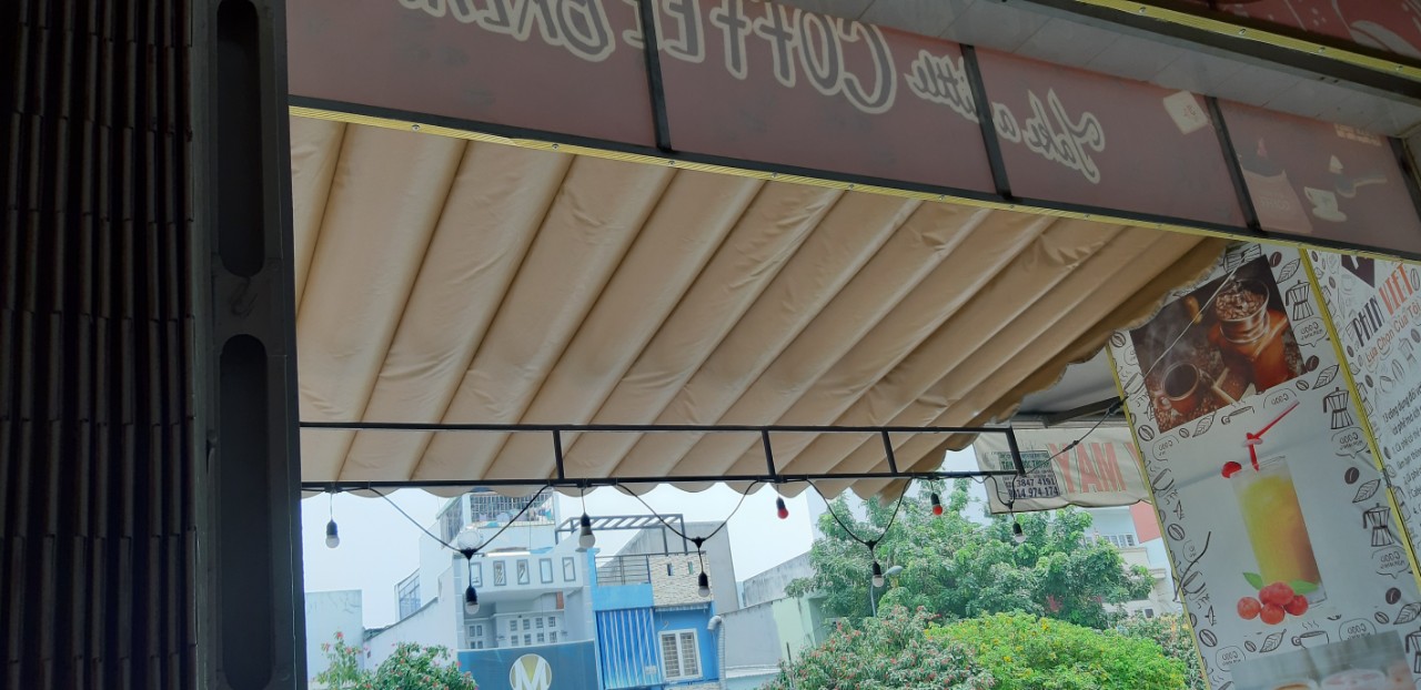 mái bạt xếp nhà bè