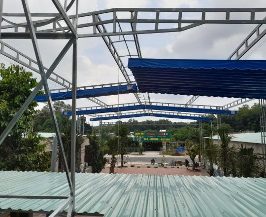 Mái bạt xếp kéo hóc môn
