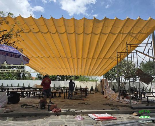 Mái bạt xếp chất lượng giá rẻ Long An